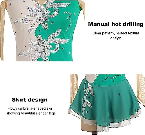 Exercício Correndo Meninas Clássico Moda Patinação no Gelo Vestido Feminino Patinação Artística Vest