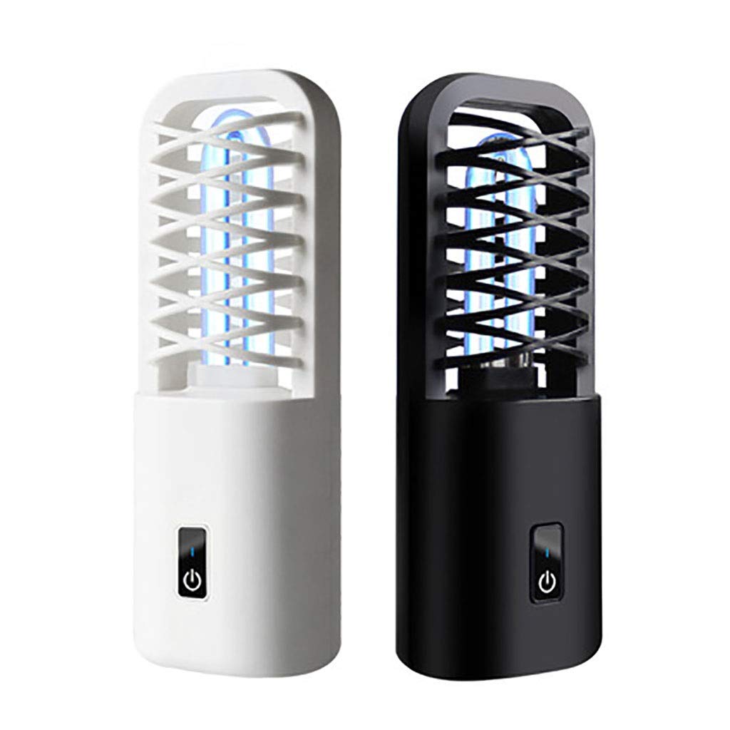 FDGD Ultraviolet Disinfection Lamp, Handheld Mini Sanitizer,mite Removal Small Sterilization Lamp,USB Powered,For Car Household School Hotel Pet Area (Color : White)