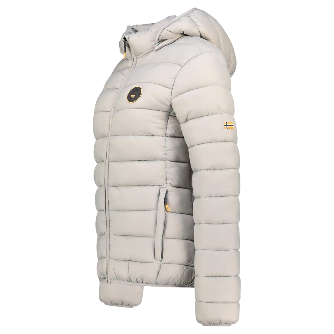 Geographical Norway Atikamap Lady Hood Chaqueta Acolchada Ligera Mujer con Capucha Cremallera Completa Poliamida Bolsillos Laterales Parche Distintivo