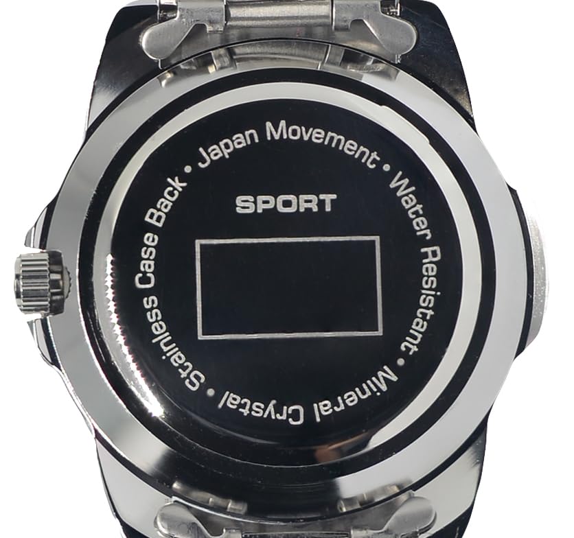 SunTime Men's Collegiate Sport Watch with 20mm Silicone Band, Reflective Shiny Dial and Date Window3