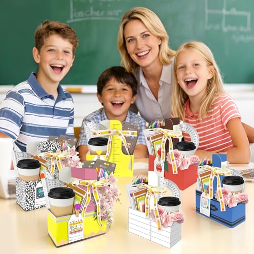 24 Set Back to School Teacher Gifts, 2 Cup Drink Carrier with Handle - image 7