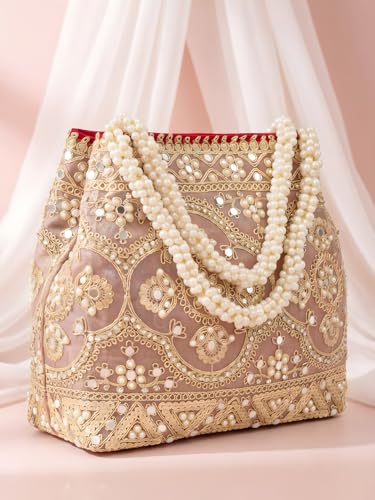 Image of Adiva Potli Handbags For Women | Potli Bags For Ladies For Wedding | Potli Bags For Women | Wedding Bags For Woman | Batwa Potlis Hand Bag | Designer Potli Bag For Ladies For Marriage