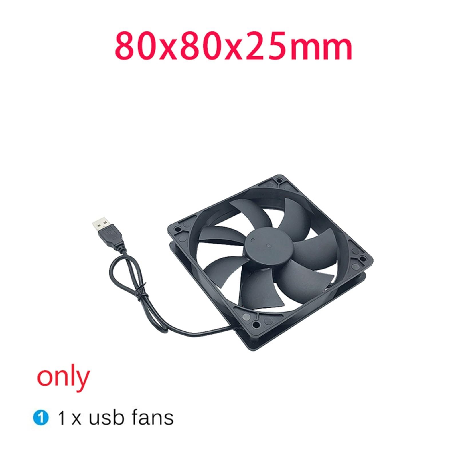 Ventola di Raffreddamento Scarico USB con Cuscinetto Fluido da 120 mm x 25 80 | Fan