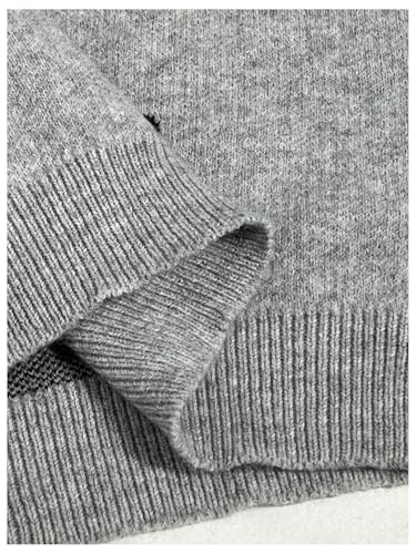 WDIRARA Women's Plus Size Heart Print Sweater Puff Short Sleeve Knitwear Ribbed Knit Pullover Tops4