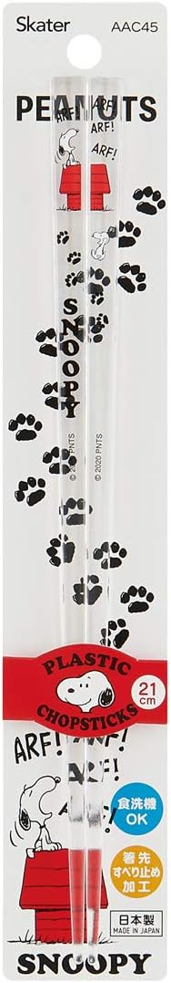 Skater AAC45 Dishwasher Safe Acrylic Chopsticks 8.3 inches (21 cm) Snoopy Peanuts