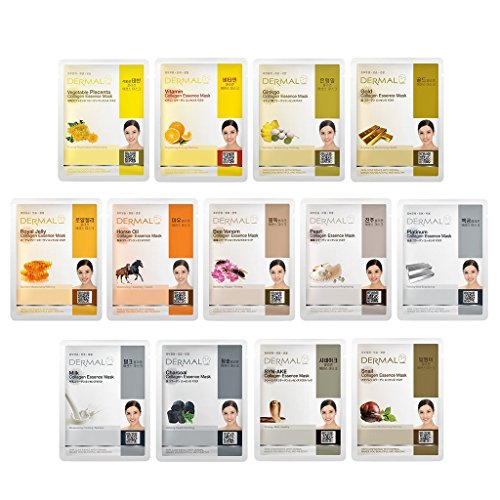 DERMAL 13 Collagen Essence Full Face Facial Mask Sheet Yellow Combo Pack - Skin Nourishing. The Ultimate Supreme Collection for Every Skin Condition Day to Day Skin Concerns DERMAL 13 Collagen Essence Full Face Facial Mask Sheet Yellow Combo Pack - Skin Nourishing. The Ultimate Supreme Collection for Every Skin Condition Day to Day Skin Concerns