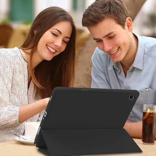Image of TechTrendz Smart Cover for Samsung Galaxy Tab A9 Plus 11 inch [SM-X210, SM-X215, SM-X216B] Support S Pen Magnetic Attachment Shockproof Trifold Stand Auto Wake /Sleep Flip Cover - Black