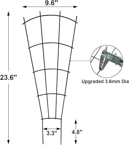 Miniatura 5 de Paquete de 4 enrejados de plantas trepadoras de 23 pulgadas para plantas trepadoras en macetas de interior, enrejado de jardín de metal para plantas