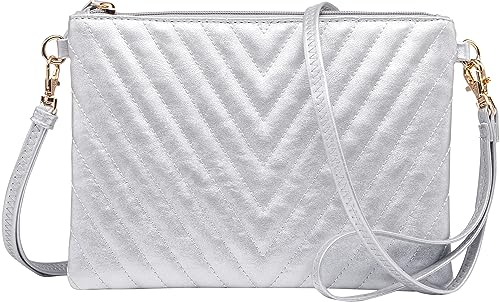 B BRENTANO Chevron Embroidered Crossbody Clutch...