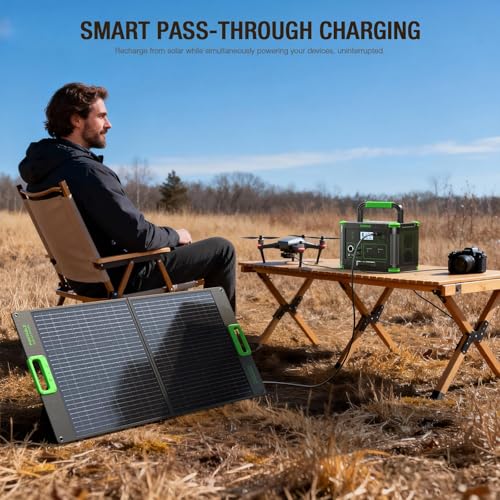 Image of Portable Power Station 500W(Peak 1000W), 519.48Wh Outdoor Solar Generator | with 2 AC(120V) Outlets, 10 Ports Powerhouse with USB-C PD Fast Charging for Travel, RV Camping, Off-Grid Living, Emergency