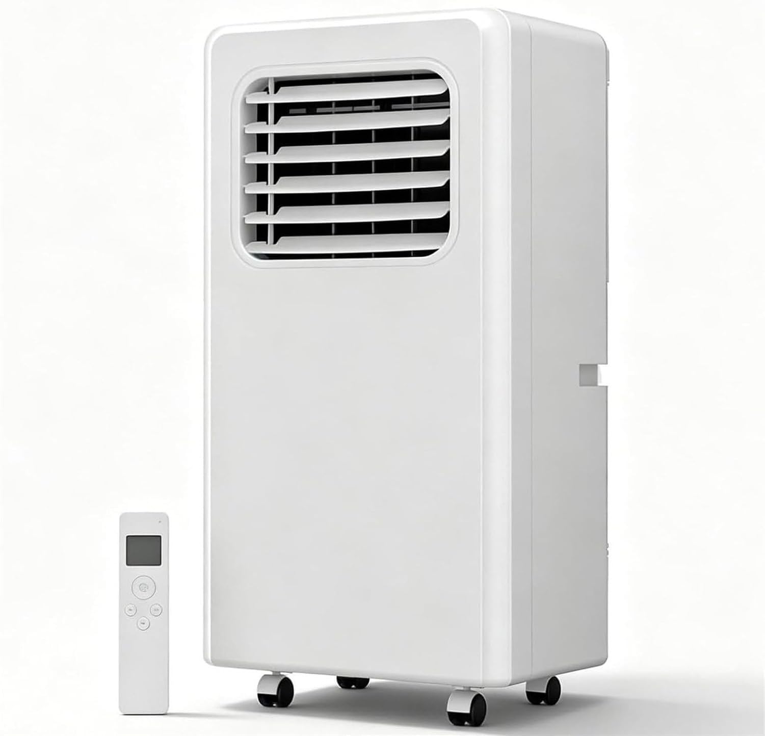 LONGCAO Aire Acondicionado Portátil 7000 BTU, 4-en-1 Enfriador y Deshumidificador con Mando a Distancia, Pantalla Digital, Silencioso, para Habitaciones hasta 10 m²