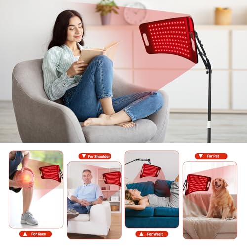Red-Light-Therapy-LampInfrared-Light-Therapy-with-660nm-Visible-Red-Light-850nm-Invisible-Infrared-Light-with-Floor-Stand-104-LEDsInfrared-Light-Therapy-for-Body-Device-Effective-for-Skin-Repair