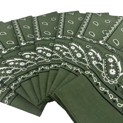 Image of Vamqor 100% Cotton 10 Pack Fine Bandanas