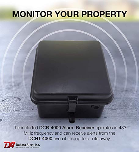 Image of Dakota Alert Driveway Alarm System - DCRH-4000 with One Mile Wireless Range- DCR-4000 Receiver & DCHT-4000 Transmitter Box with 25' Rubber Hose, Drive Thru Sensor & Signal