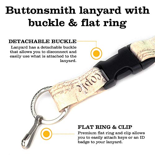 Buttonsmith We The People Premium Lanyard - with Buckle and Flat Ring - Made in The USA