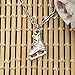 EDCRFV Pendentif en Argent tibétain Patins à Glace Chaussures Charme Court Long Collier Bricolage Fait à la Main