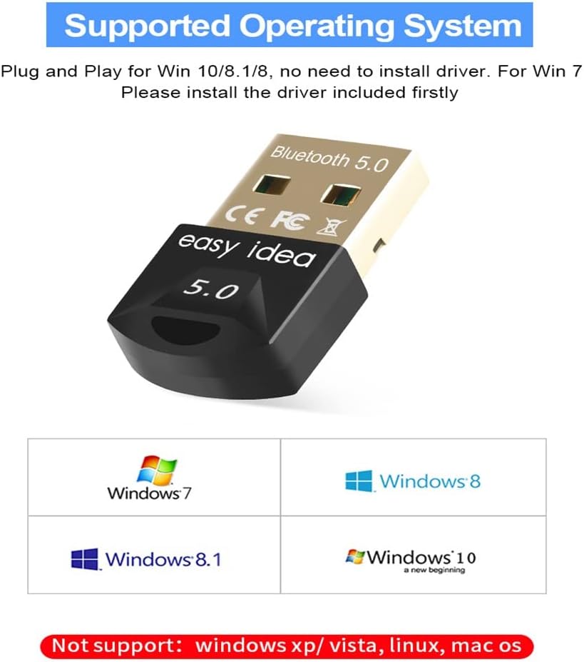 5.0 Adapter Receiver Dongle 4.0 Music Mini Transmitter PC Computer
