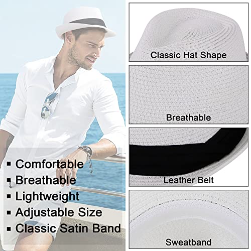 Image of Simplicity Fedora for Men Women Unisex Men's Women's Classic Manhattan Structured Gangster Trilby Fedora Hat