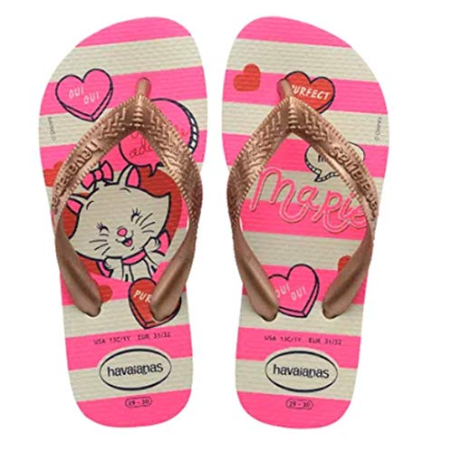 Chinelo Top Marie, Havaianas, Meninas, Branco/Rose Gold Metalico, 25/26