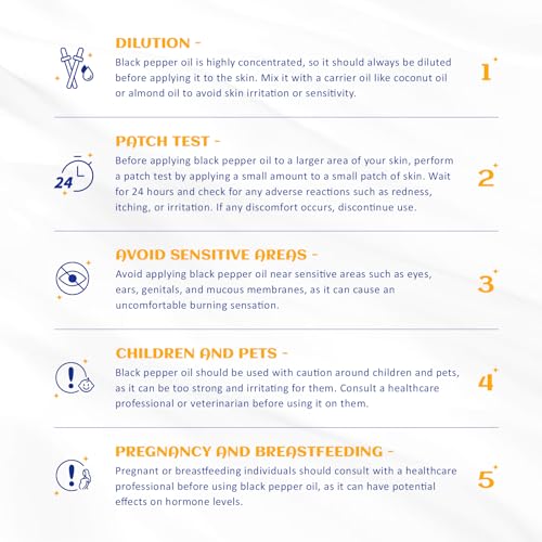 Image of HIQILI Black Pepper Essential Oil for Aromatherapy & Diffuser - Natural Spicy & Warming Scent - Therapeutic Grade - 3.38 Fl Oz