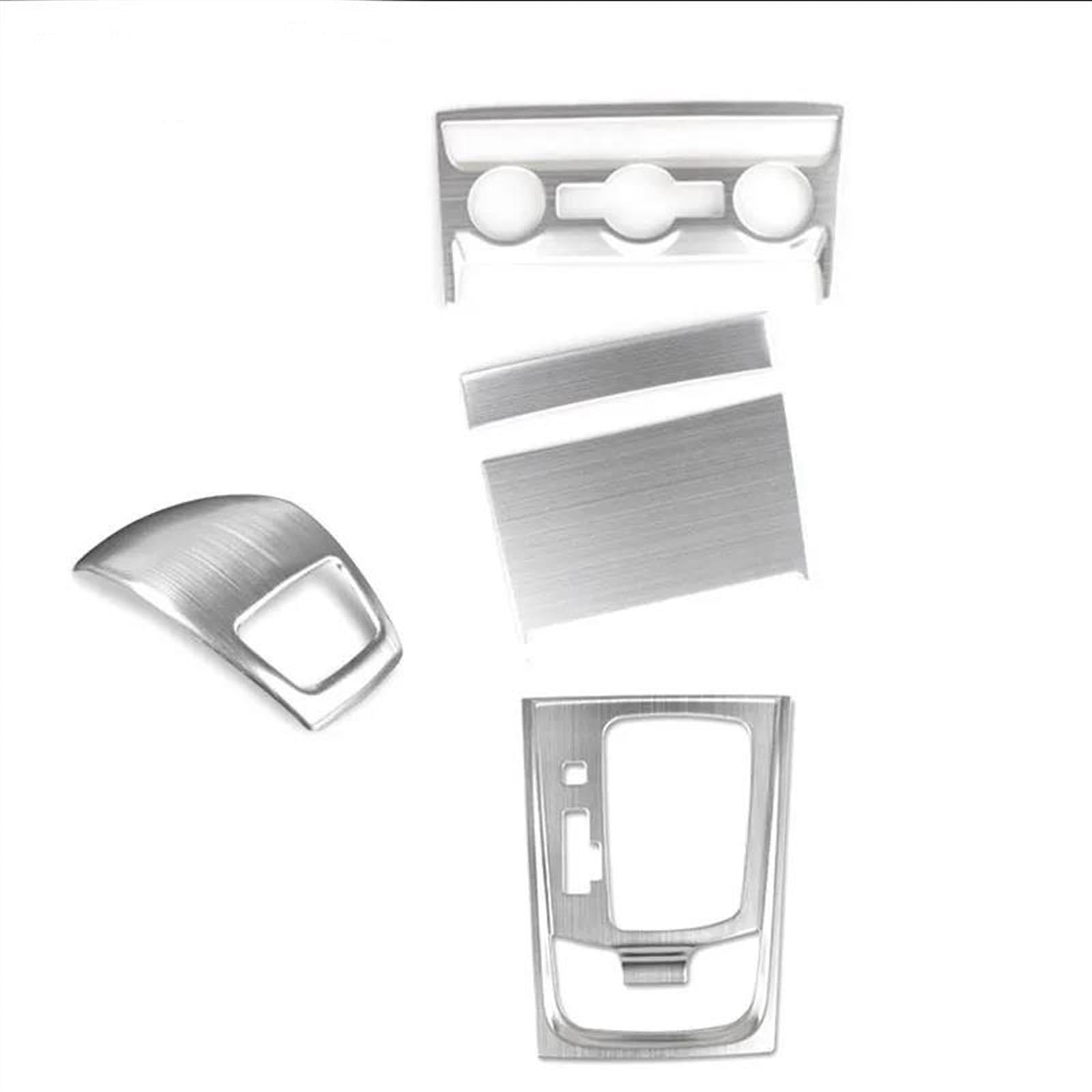 Qibbei Silver Full Set Car Center Console Decorative Panel Cover Sticker Auto Interior Mouldings For Skoda For Kodiaq 2017-2020 Stickers(Silver Full Set)