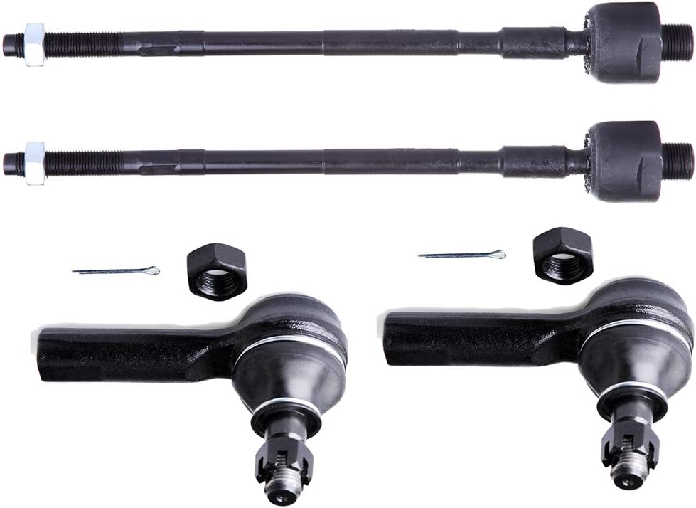 OCPTY - New 4-Piece Inner Tie Rod End Outer Tie Rod End fit 1997-2000 For Infiniti QX4 2001-2003 QX4 4WD 1996-2004 For Nissan Pathfinder