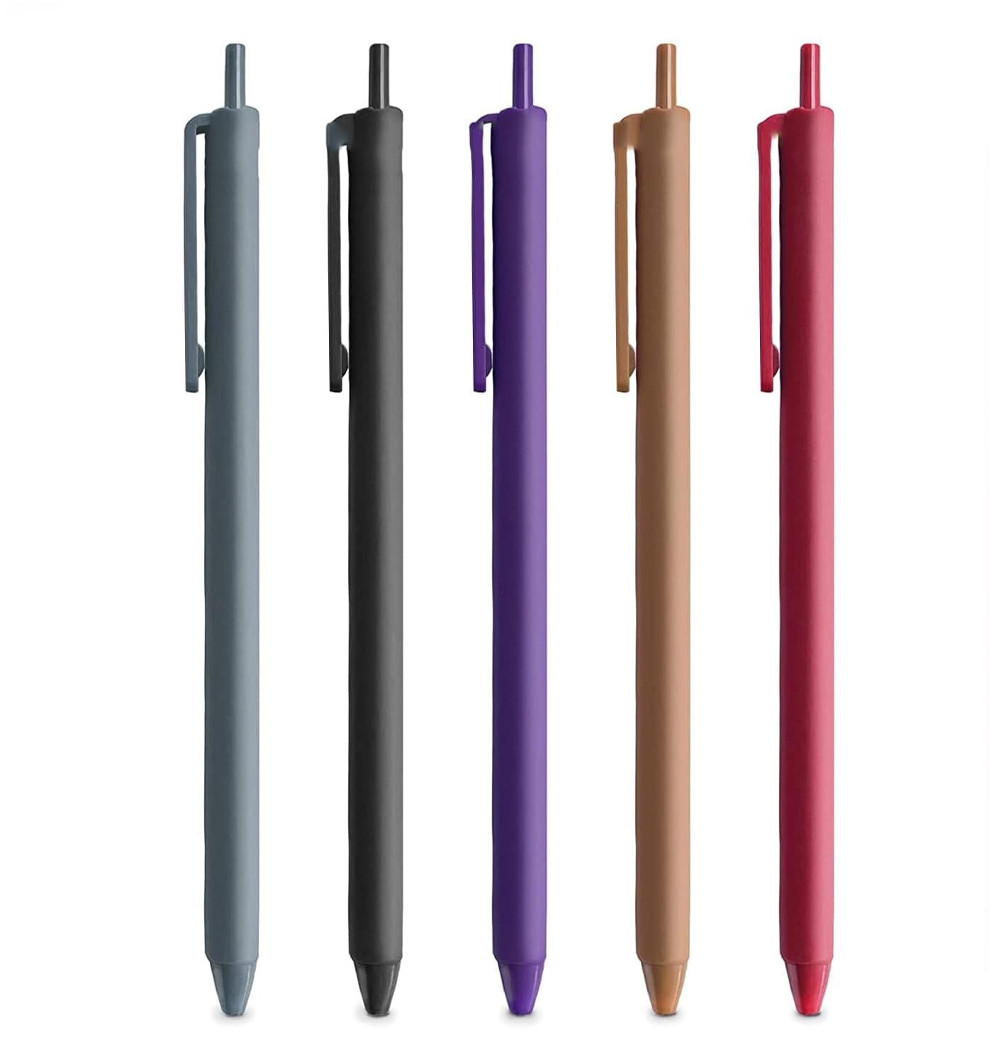 SYOSI Retractable Colored Gel Pens Quick Dry Ink Pens, Fine Point 0.5mm, 5 Assorted Colors Premium Vintage Pens for Journaling Drawing Coloring Doodling and Notetaking, School Office Home