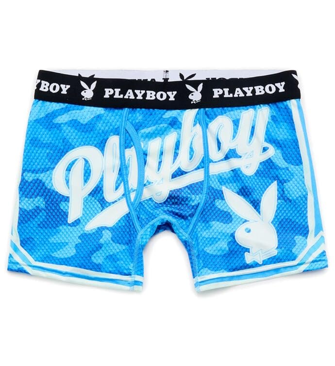 PacSun Playboy Men's Blue Camo Varsity Boxer Briefs