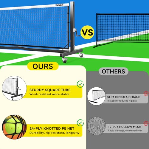 Pro Pickleball Net Hand Winch in Use