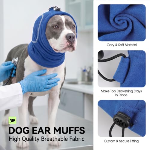 Image of No Shake Ear Wraps for Dogs, Dog Ear Cover with SoundProof Pads
