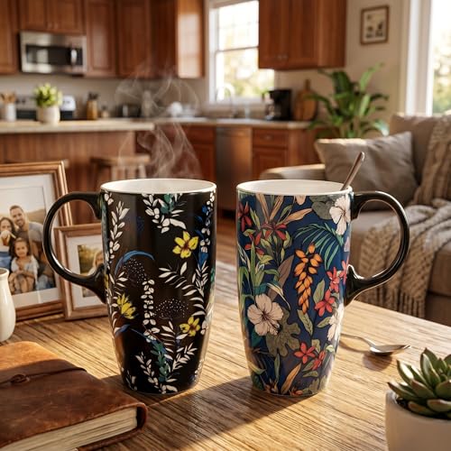 Set de 2 Mugs de Cerámica para Viaje con Tapa 17oz miniatura 2