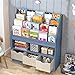 Regał na książki dla dzieci Regał na książki Obrazy Rack Regał magazynowy Zabawki Rack Mały stojak na gazety Home salon Podłoga do sufitu Niski regał na książki (kolor: niebieski, wymiary: 90 x 30 x 100 cm)