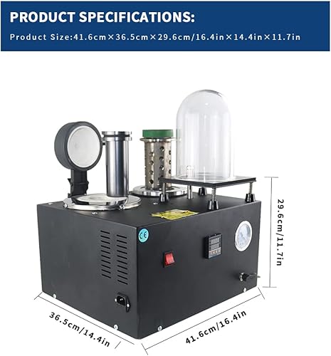 Miniatura 7 de Máquina de fundición al vacío, pantalla digital, refinado de alta temperatura, horno de fusión de oro de 4.4 lbs, horno de fusión eléctrico digital