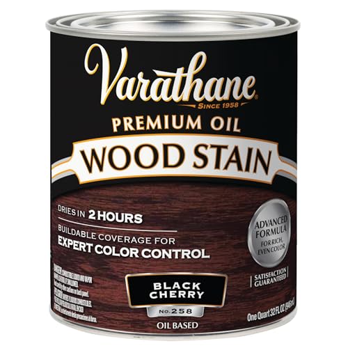 Rust Oleum 1 qt Rust-Oleum Brands 241411H Black Cherry Varathane Oil-Based Interior Wood Stain