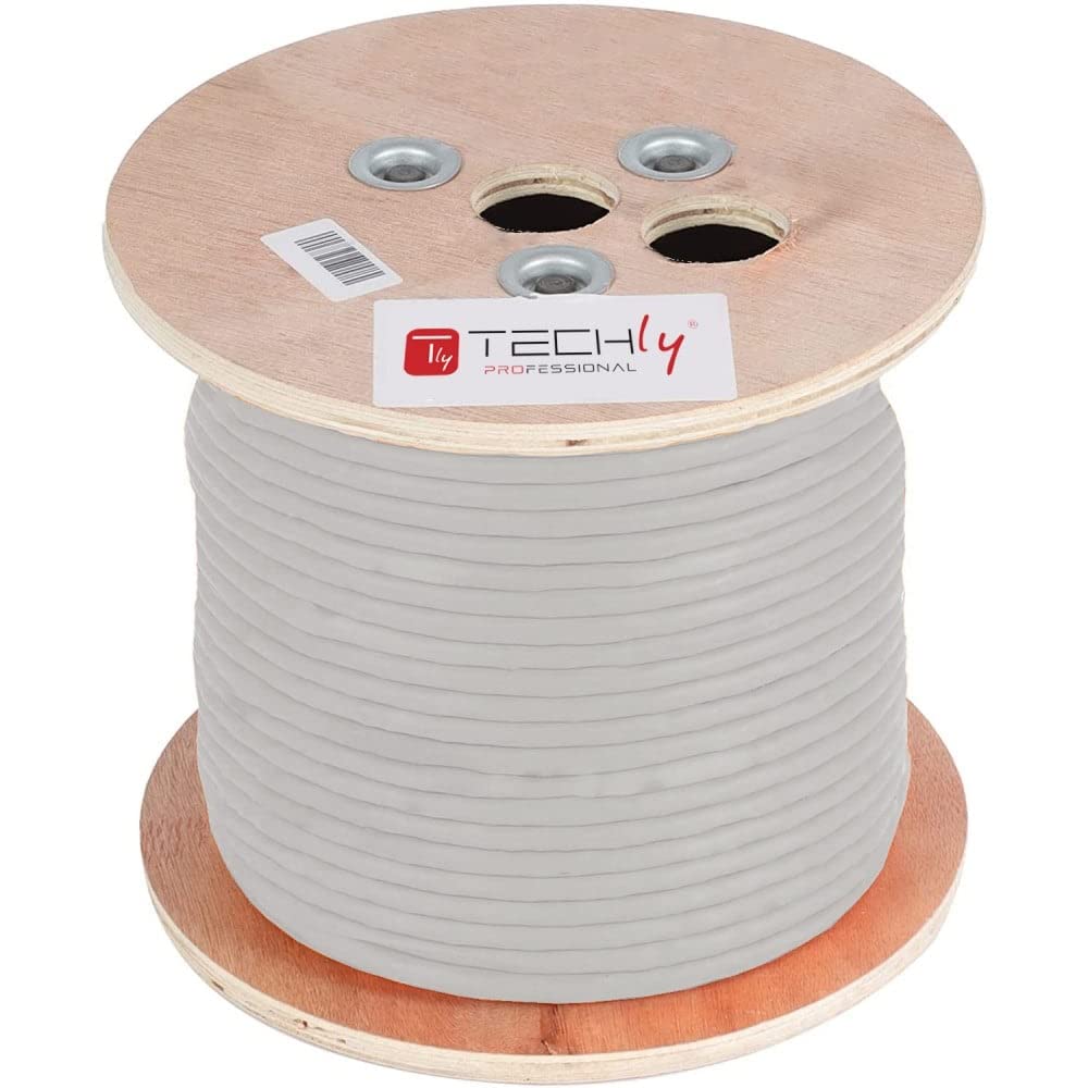 Techly Professional 364521 Matassa S/FTP Cavo Cat.6A Rame 305m Rigido Grigio Grigio
