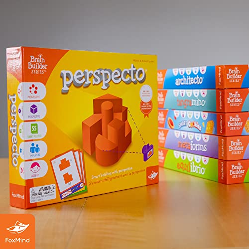 Foxmind Games: Perspecto Spatial Logic And Visualization Game, Smart Building With Perspective, 55 Smart Puzzles To Work Through, 6 Levels Of Complexity, Develops Stem Skills, 1+ Players, For Ages 8+ #TOP5