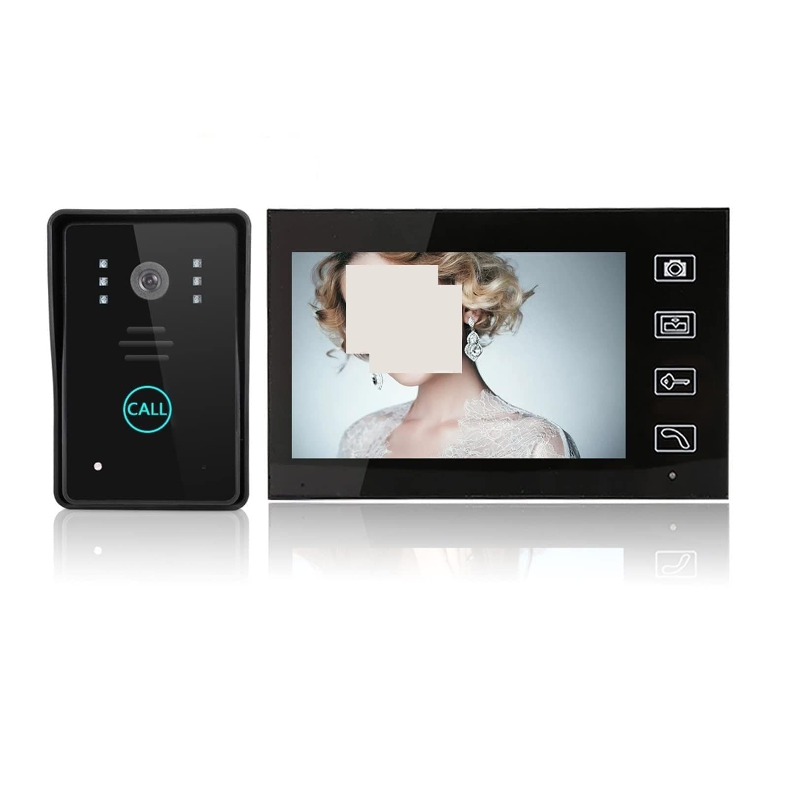 Videoportero WiFi, de Seguridad for el hogar con intercomunicador de Villa con Timbre de Video inalámbrico HD de 7 Pulgadas,Domotica