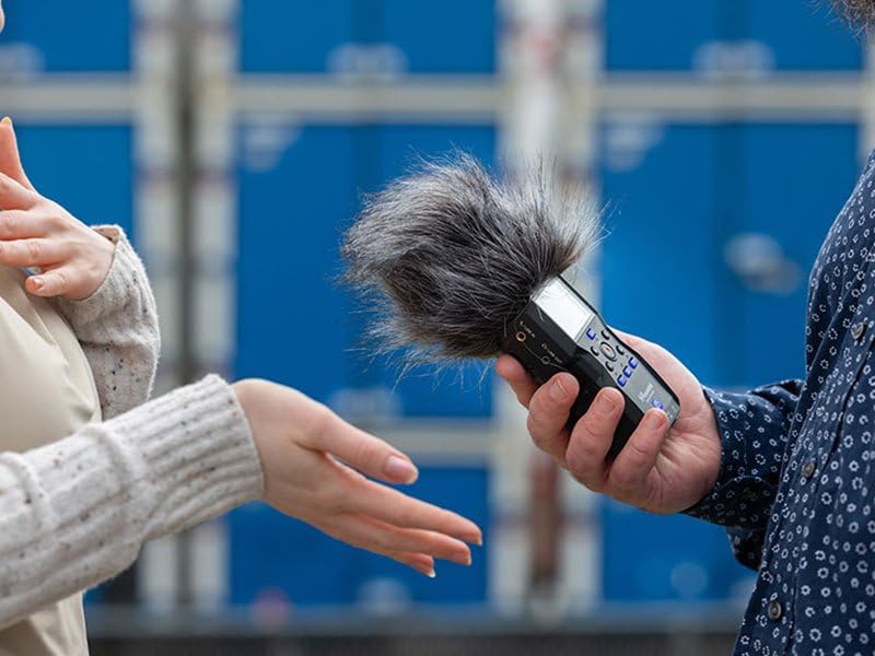 Image of Zoom H4essential 4-Track Handy Recorder with 32-Bit Float Bundle with WSH-4E Hairy Windscreen (H4essential + Windscreen)