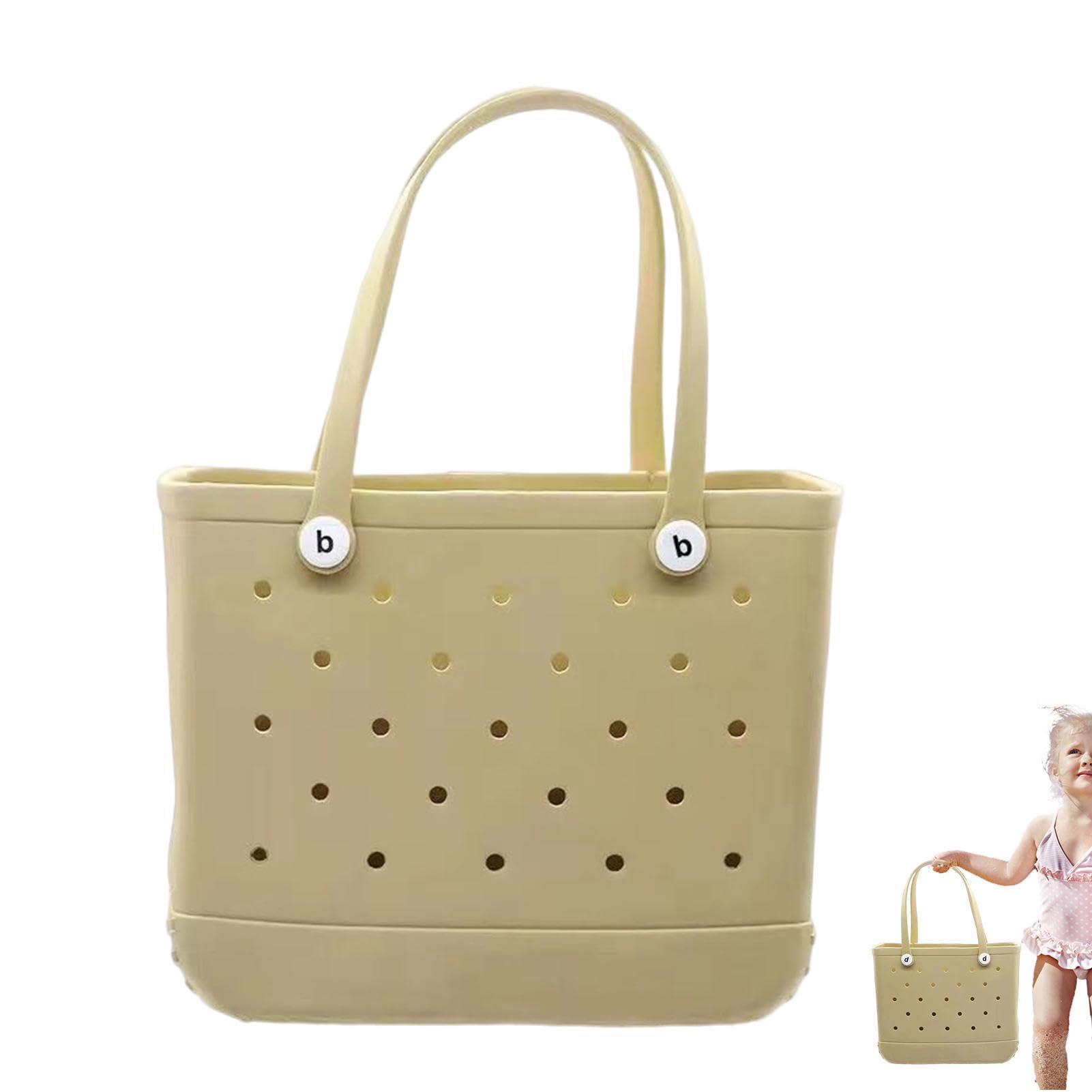Generic Bolsa de playa de goma, bolsa de mano de goma, divisor de bolsa de bogg, bolso portátil de viaje al aire libre, cesta de almacenamiento de playa, bolsa de playa impermeable para playa, piscina