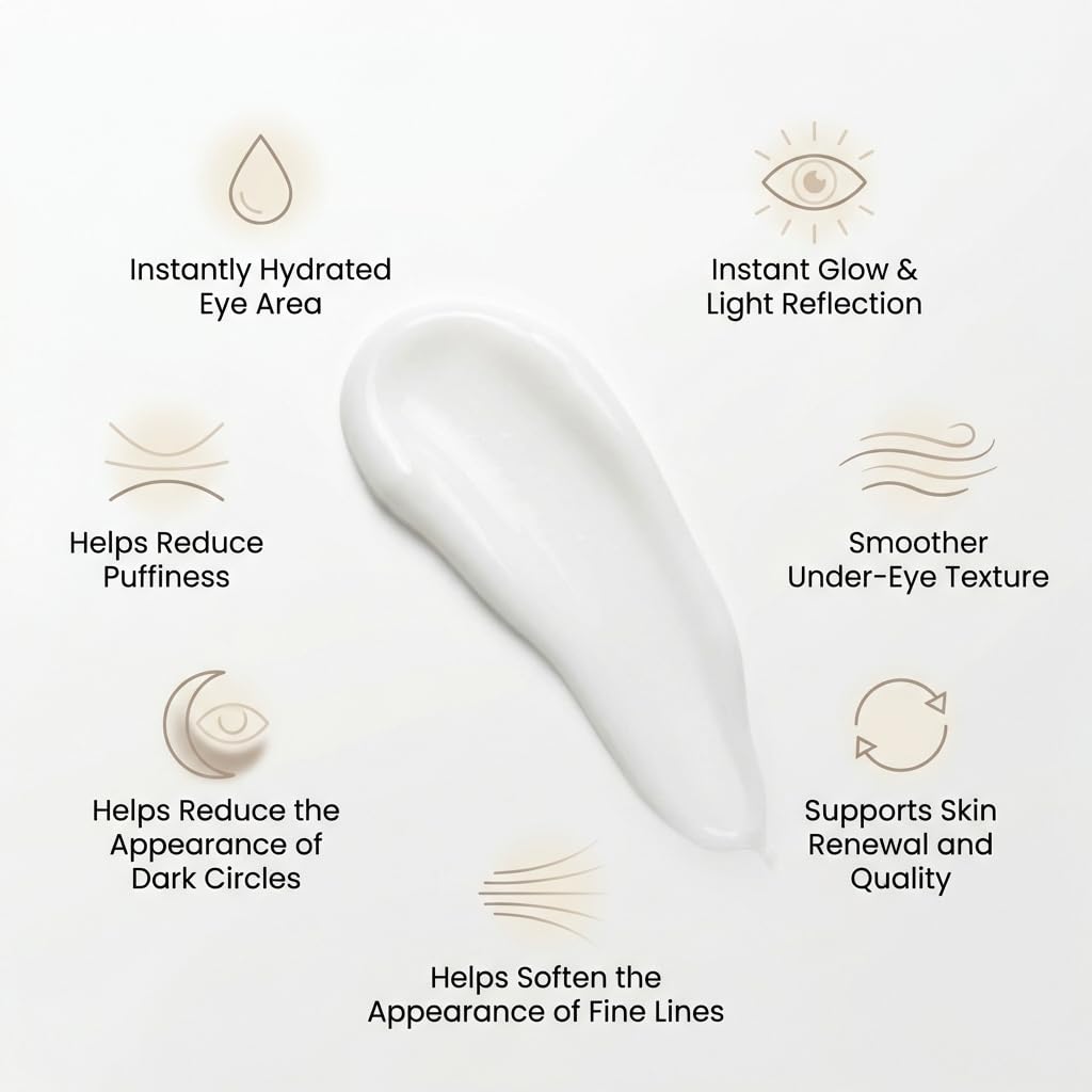 SEACRET Minerals Bio Skin Glow Eye Concentrate, Deeply Hydrating Eye Cream, Reduces the Appearance of Wrinkles and Dark Circles, 0.5 Fl Oz / 15 ml