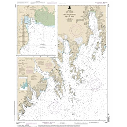 Paradise Cay Publicatoins, Inc. Historical NOAA Chart 16682: Cape Resurrection to Two Arm Bay;Seward - Print on Demand - Historic Version or Updated NCC