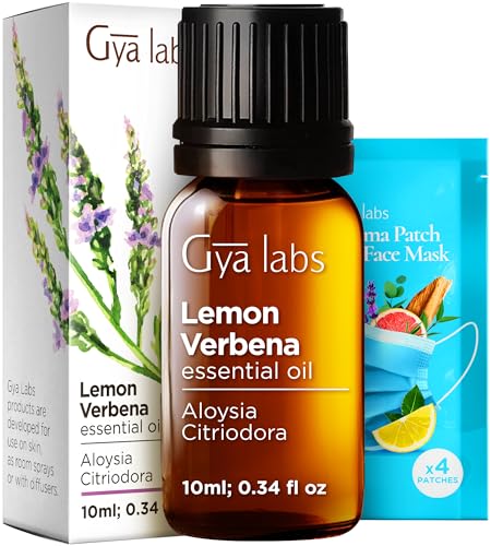 Image of 100% Pure Lemon Verbena Essential Oil - 0.34 Fl Oz - Lemon Verbena Oil for Hair, Skin, Diffuser, Aromatherapy & DIY Candle Making Scent