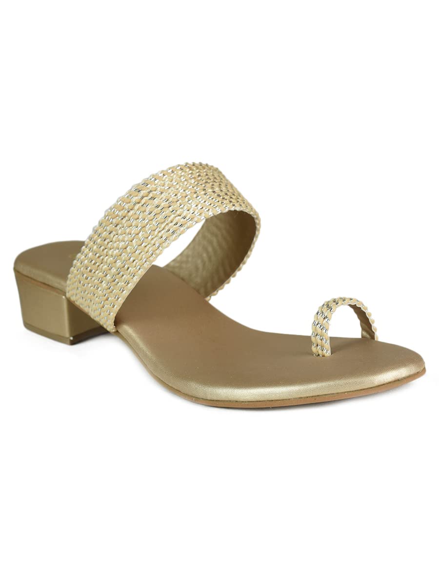 AJANTA Womens Gold Flat Sandal CL0846 (B0BC11DH87) Amazon Price History, Amazon Price Tracker