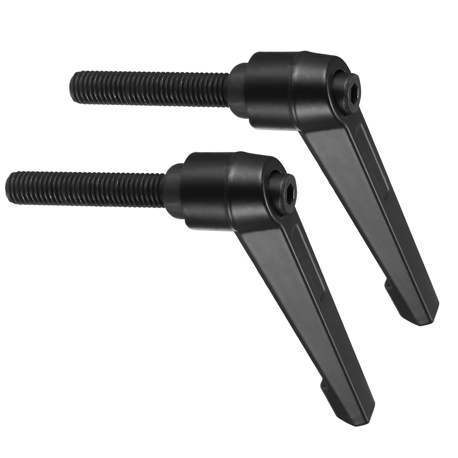 Clamping Lever Handles, M10 x 50mm Male Thread, Adjustable Quick Release Locking Rotating Bolt Knobs Black - (Applications: for Lathe Machinery), 2-Pieces