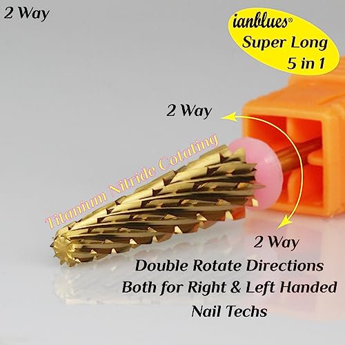 5 en 1 Broca para Taladro de Uñas Super Larga miniatura 5