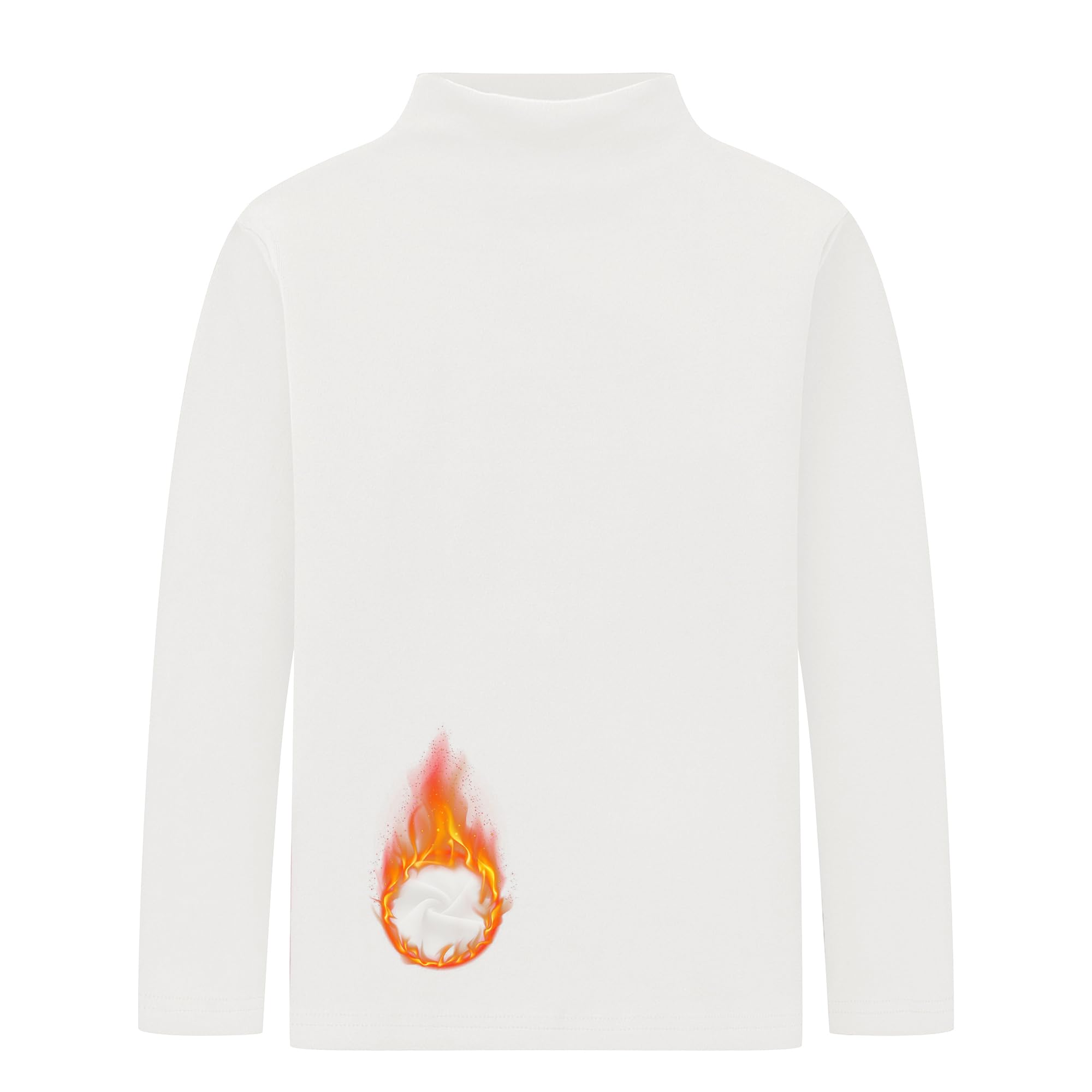 CUNYI Long Sleeve Turtleneck Shirts Mock Neck Girls Boys Cotton Undershirt Base Layer Thermal Tops Tees
