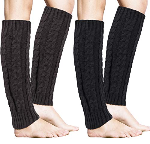 Loritta 2 Pairs Leg Warmers Boot Socks for Women Knit Womens Winter Long
