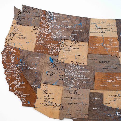 Enjoy The Wood Wooden Usa Map Visited Places thumb #6