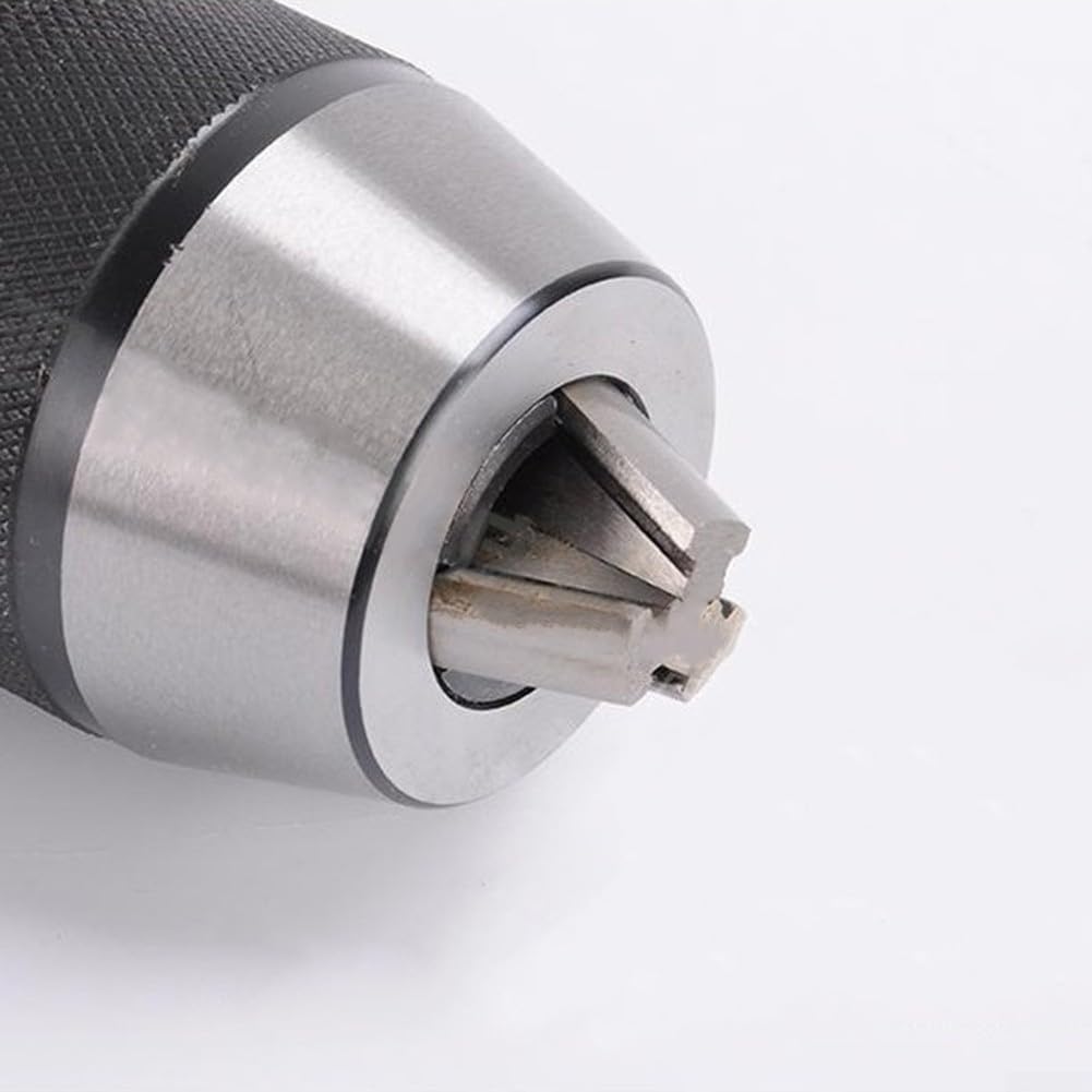 DAZZLEEX Portabrocas autoajustable de 1 a 16 mm B16 con mandril cónico MK2 para perforación de torno, CNC, metal, madera, plástico, sin llave, soporte de herramientas de cambio rápido, acero