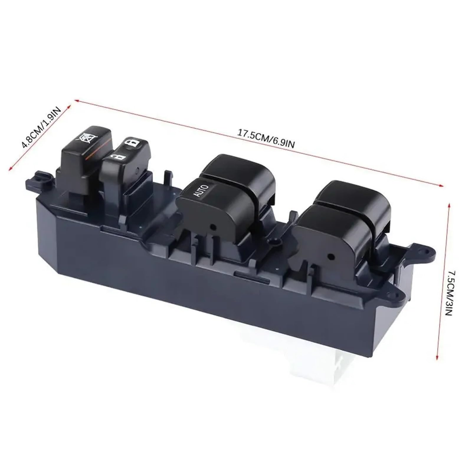 Lewy przedni przełącznik szyby kierowcy zamiennik pasuje do Toyota Yaris Camry Tacoma 2007-2015 ABS plastik czarny
